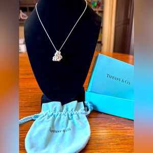Tiffany & Co. Rare Vintage Teddy Bear Charm .925 Necklace